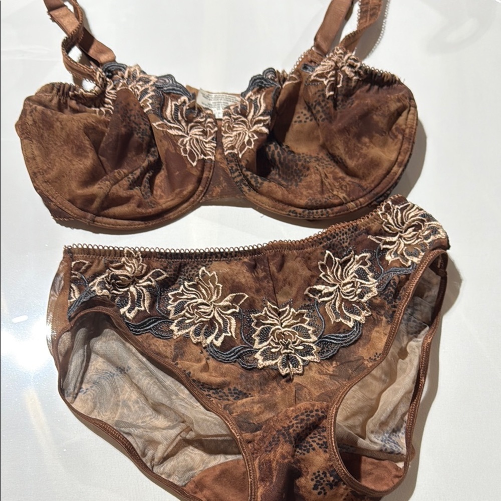 Brown Lace Bra Intimates Sleepwear